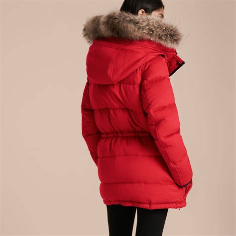 burberry kaschmir-daunenjacke mit pelz|Burberry store online.